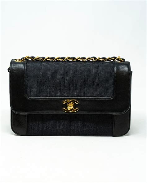 chanel mademoiselle velour single chain shoulder bag|More.